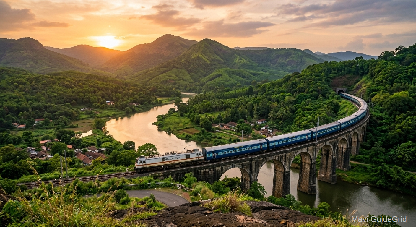 Mangala Lakshadweep Express scenic Konkan Railway route through Western Ghats